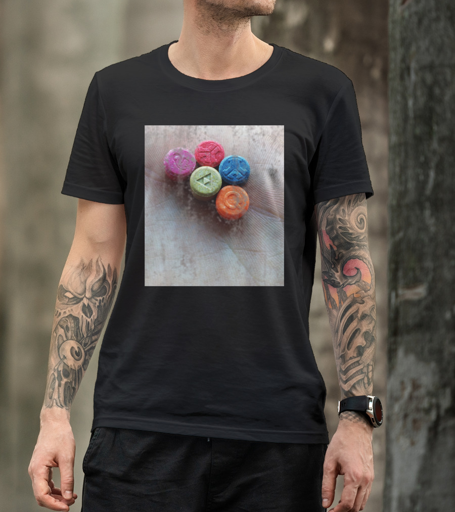 Red Defqons Tablets Colors Dance T-Shirt