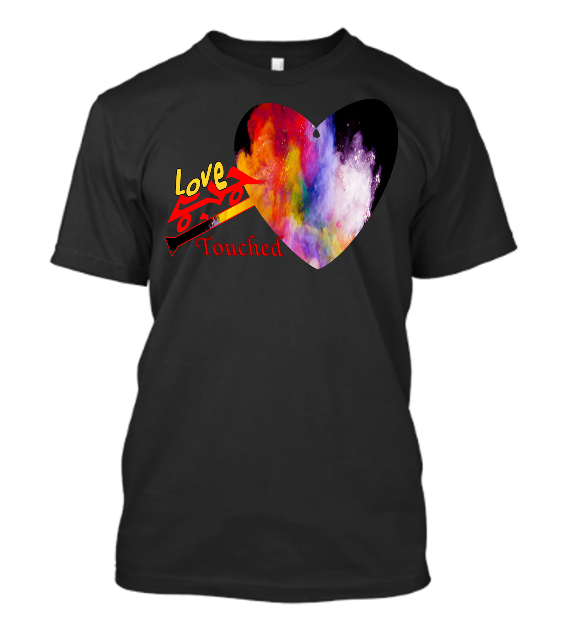Love Touched Colorful Heart Explosion T-Shirt