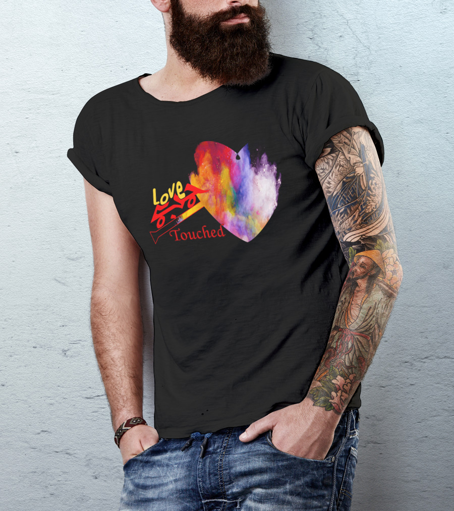 Love Touched Colorful Heart Explosion T-Shirt