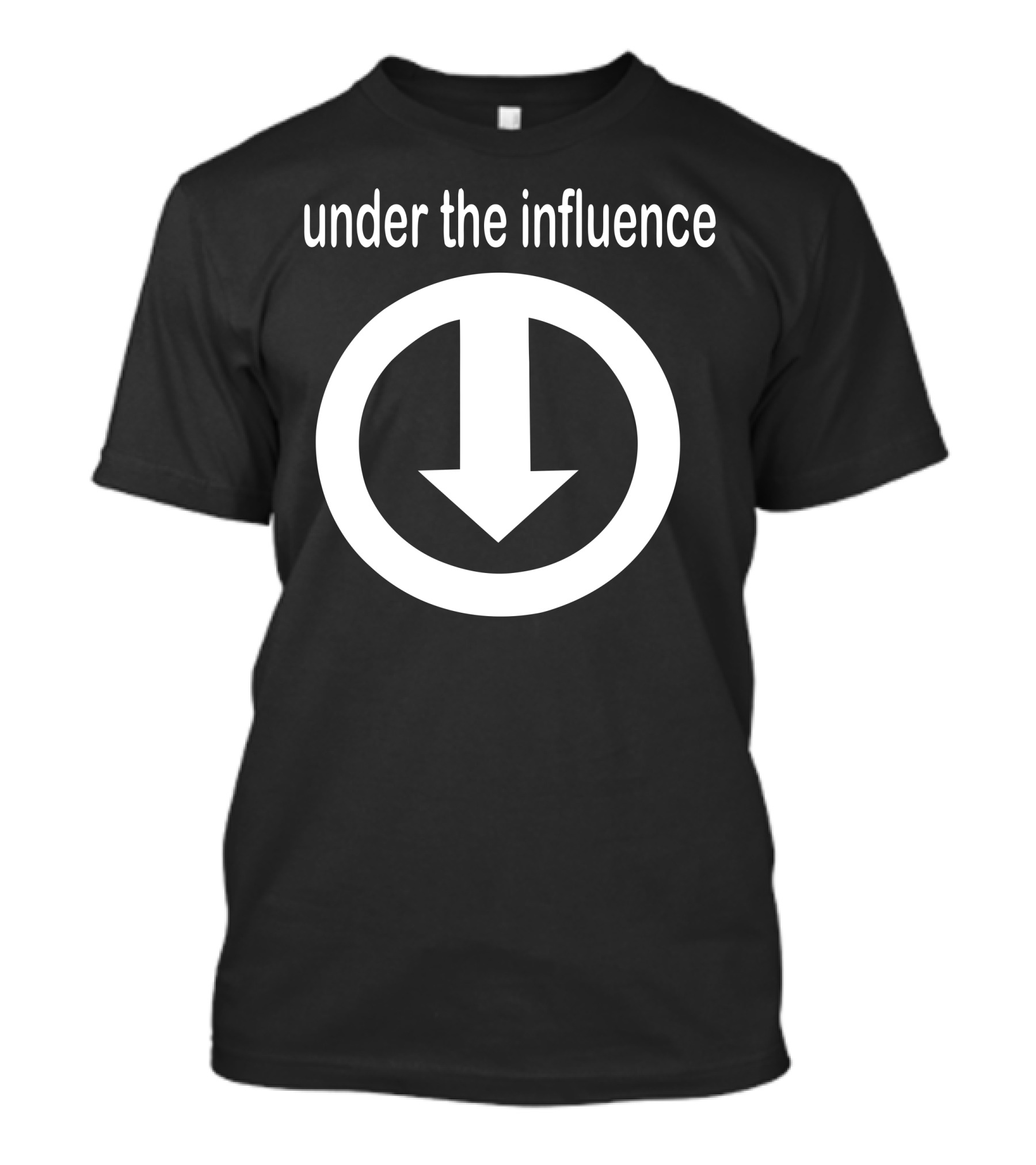 Under The Influence Downward Arrow Circle T-Shirt