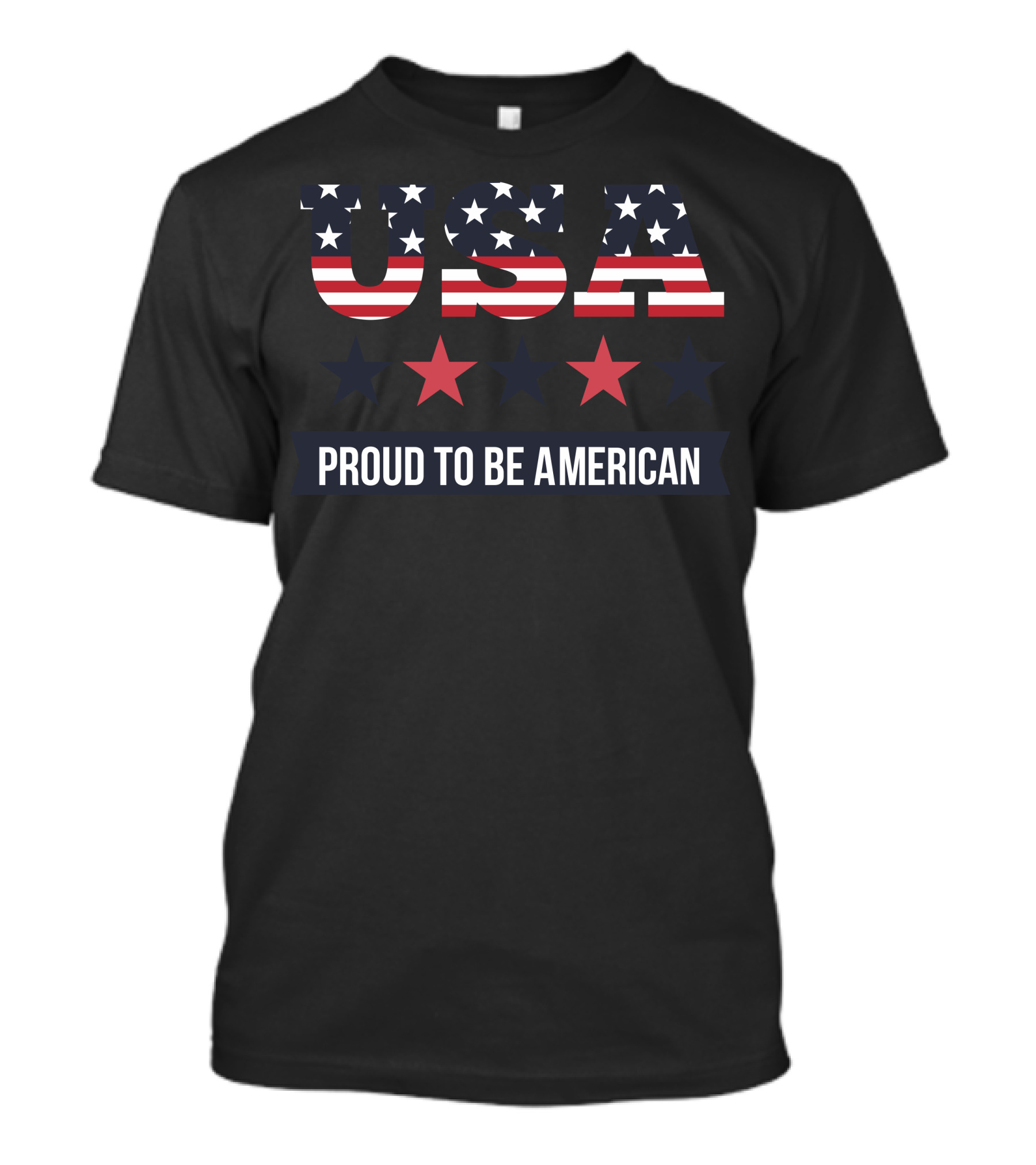USA Stars And Stripes Proud To Be American T-Shirt