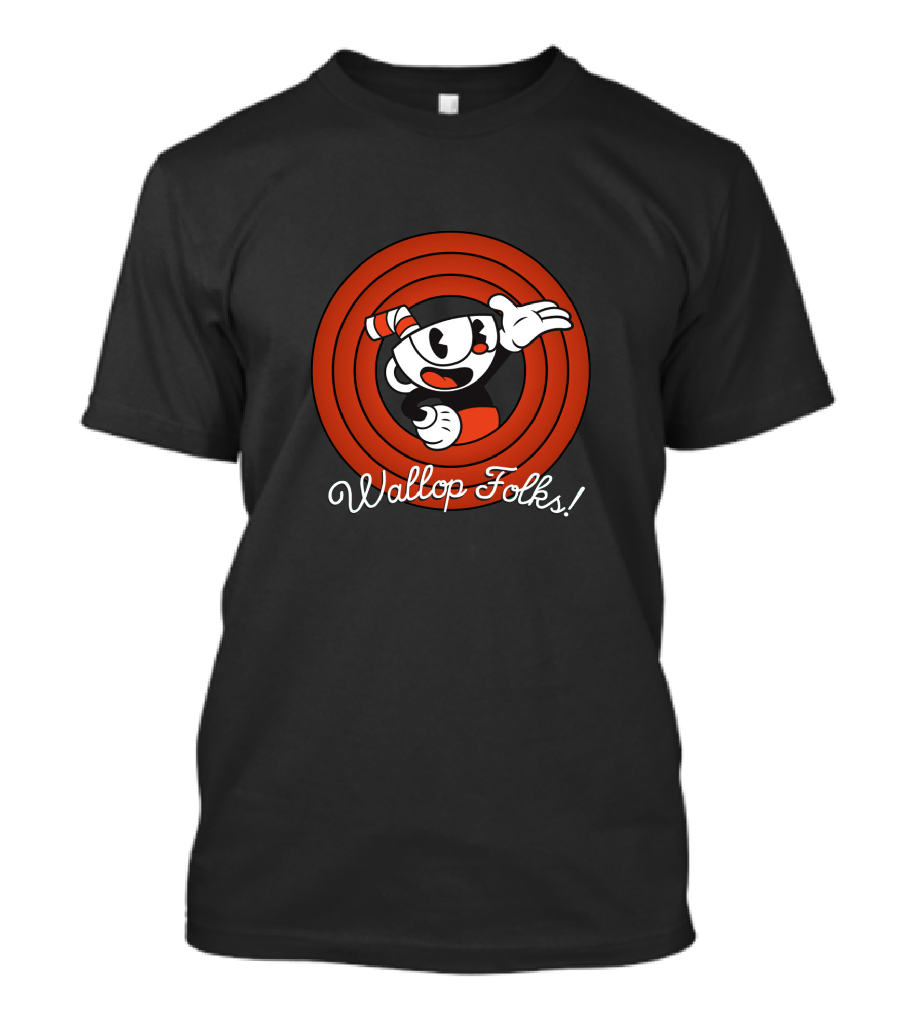 Wallop Folks Cuphead Looney Tunes Retro Inspired T-Shirt