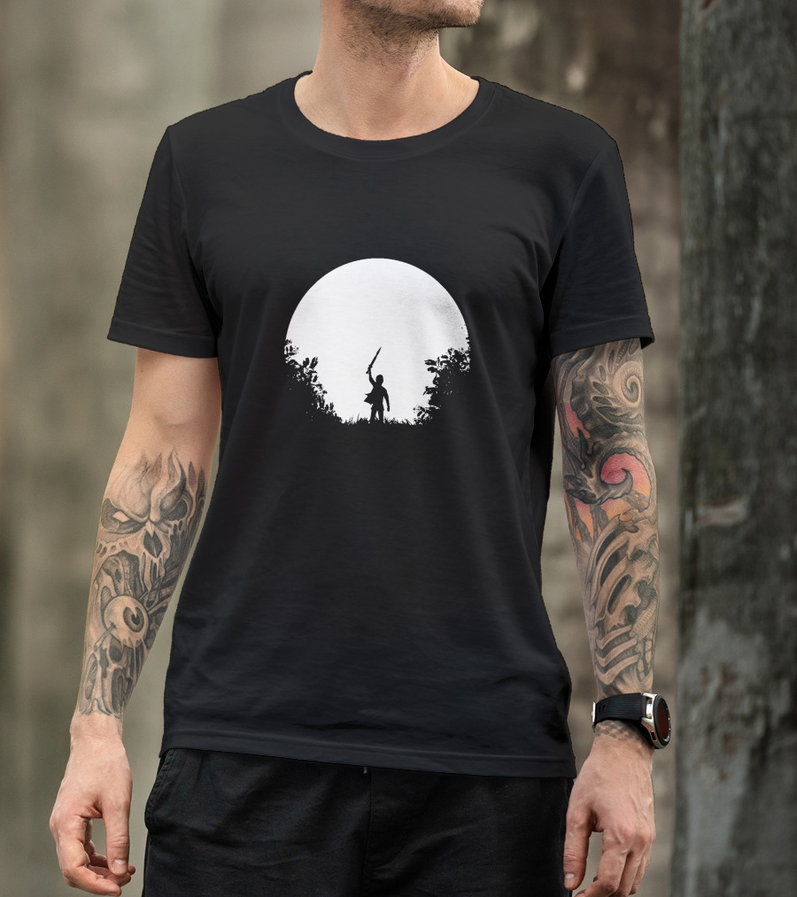 Wander In Moon Sword Silhouette Adventure T-Shirt