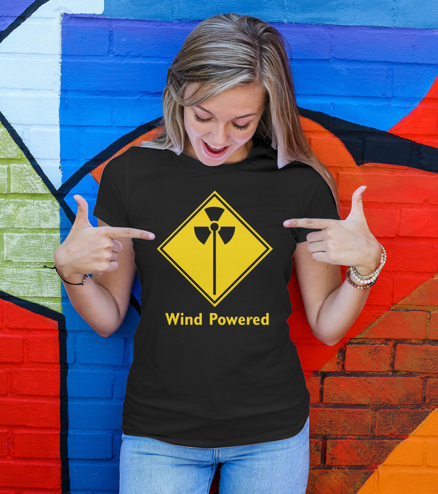 Wind Powered Eco Toxic Radioactive Sign Warning T-Shirt
