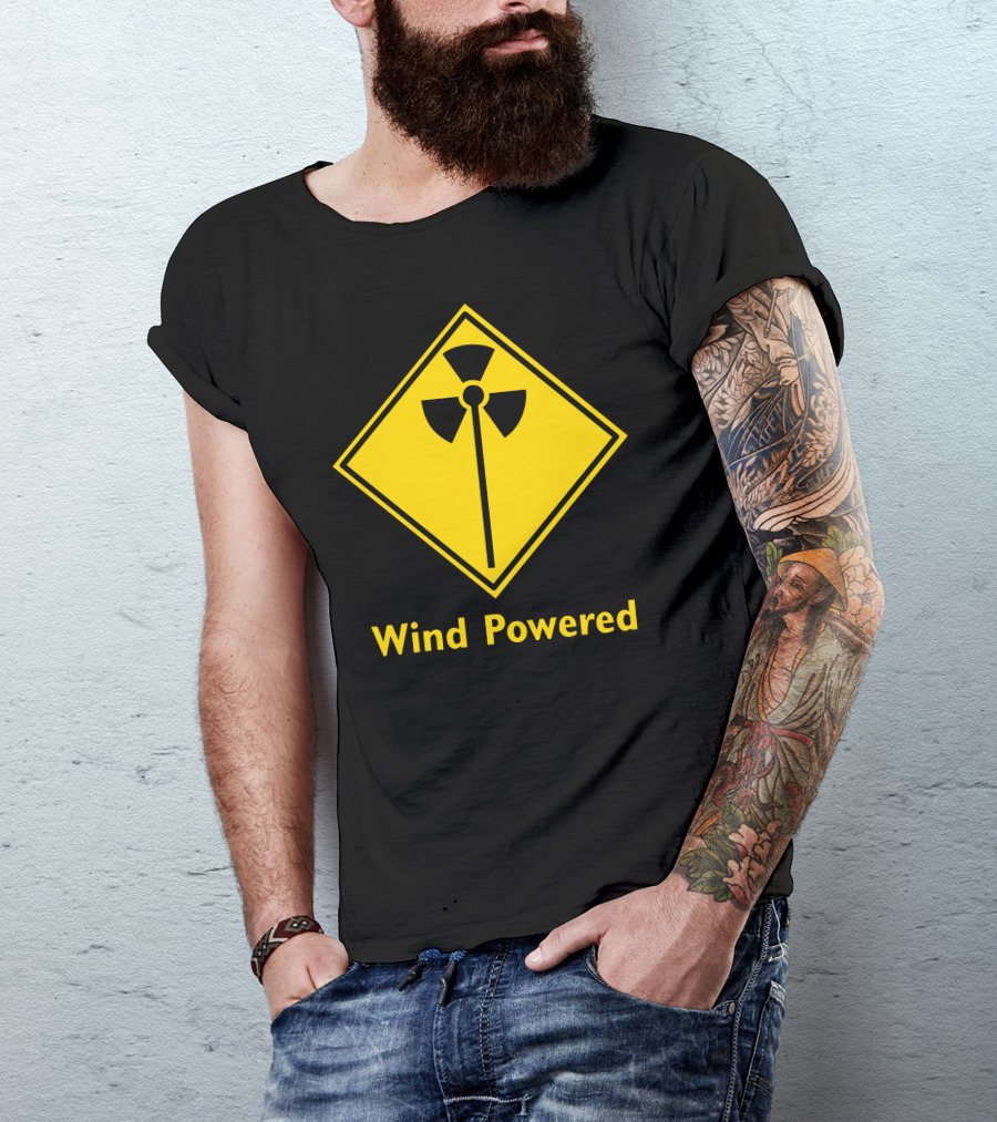Wind Powered Eco Toxic Radioactive Sign Warning T-Shirt