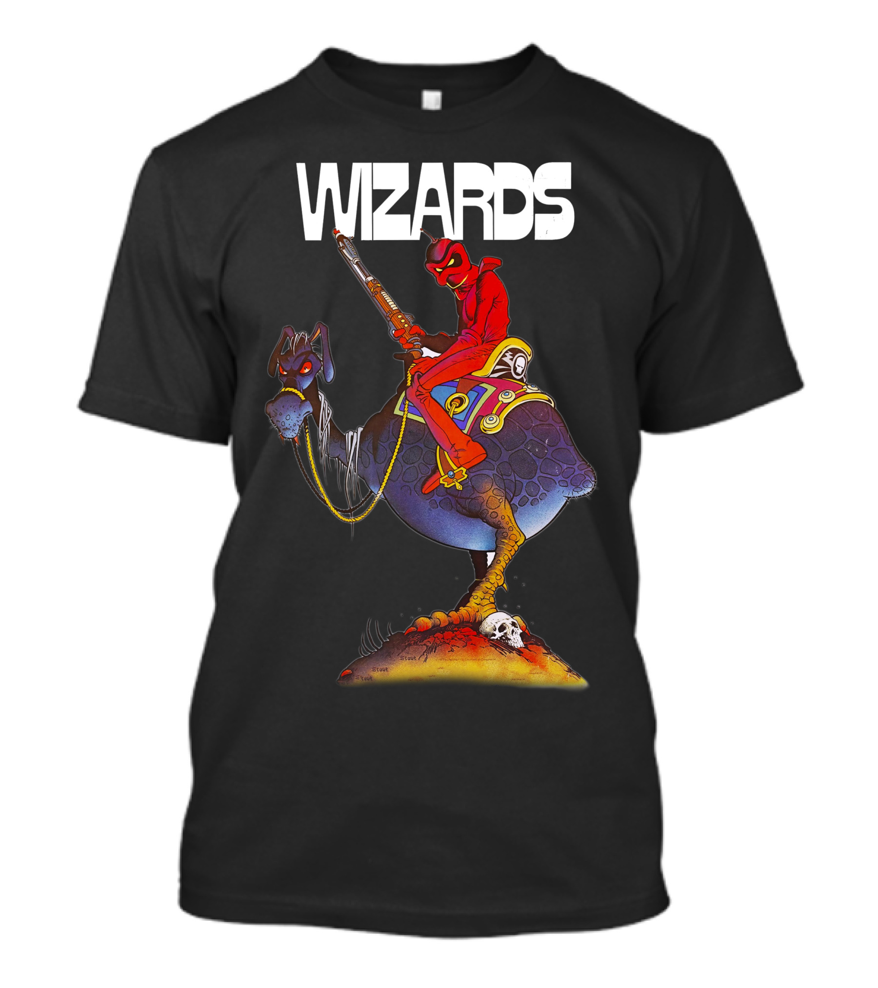 Wizards Animated Movie Character Riding Creature T-Shirt