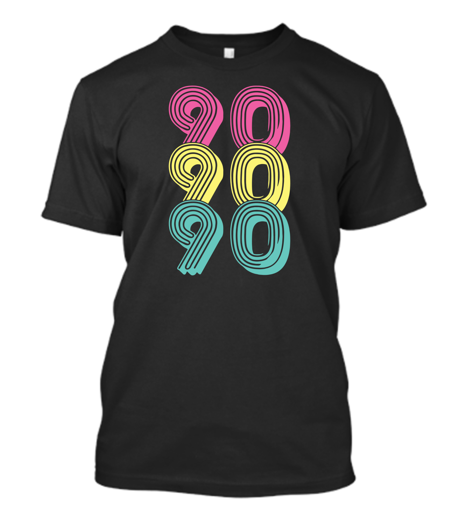 90 90 90 90 Nineties Retro Vibrant Colors T-Shirt