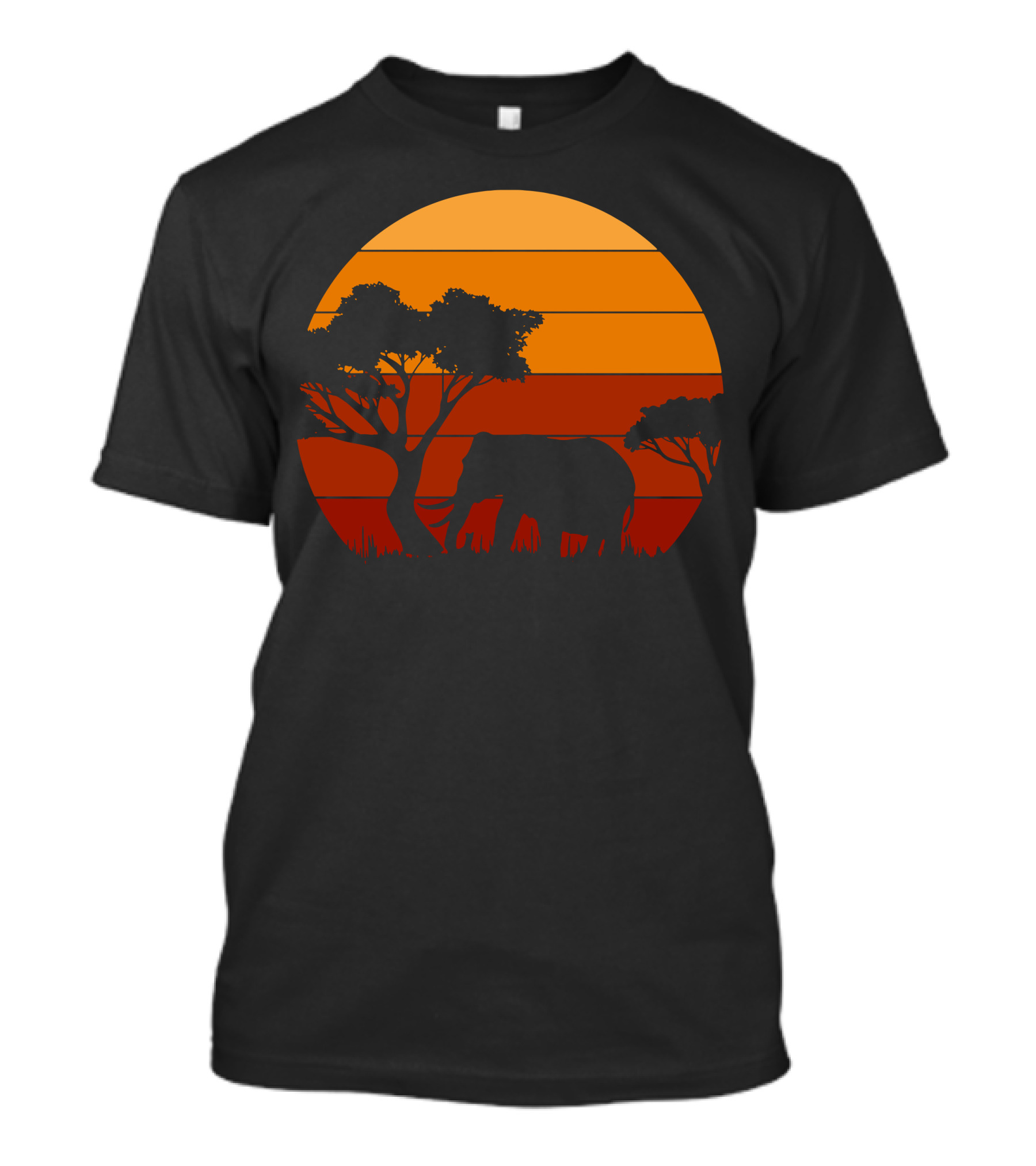 Safari Elephant Sunset Africa T-Shirt