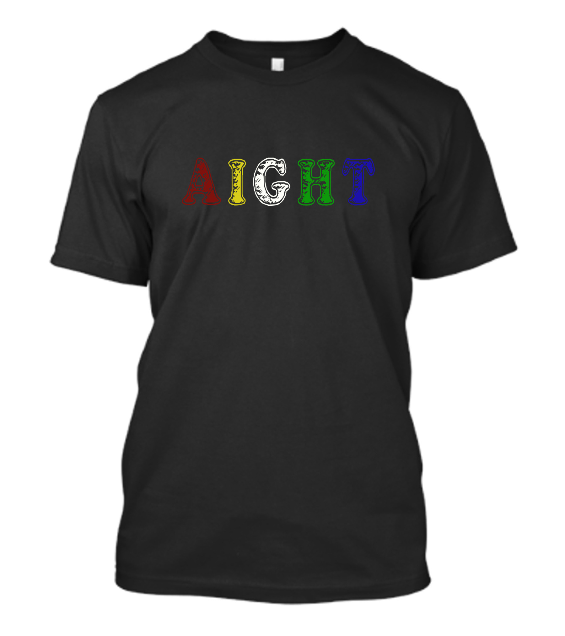 Aight Colorful Alphabet Letters T-Shirt