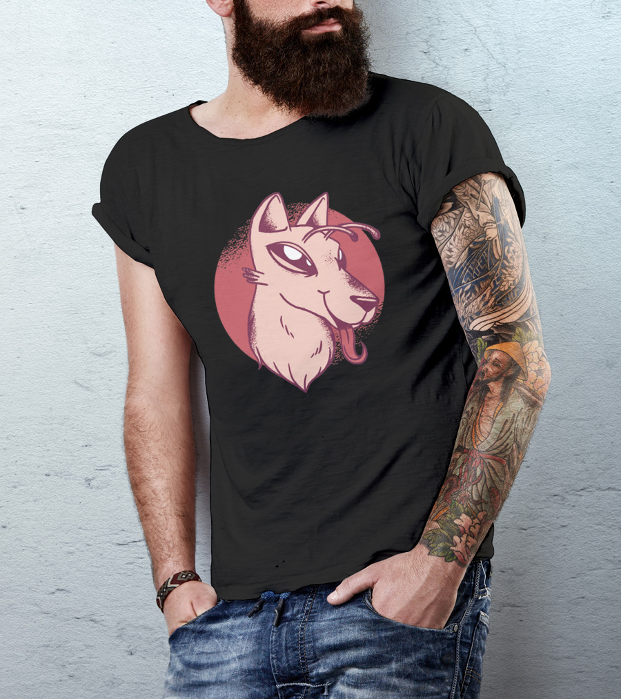 Alien Dog Cosmic Cartoon T-Shirt