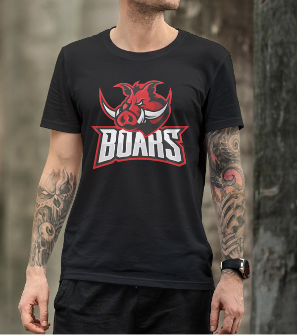 Boars Wild Hog Mascot Graphic T-Shirt