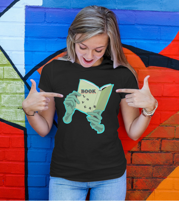 Book Lovers Zombie Hands Neon Glow T-Shirt