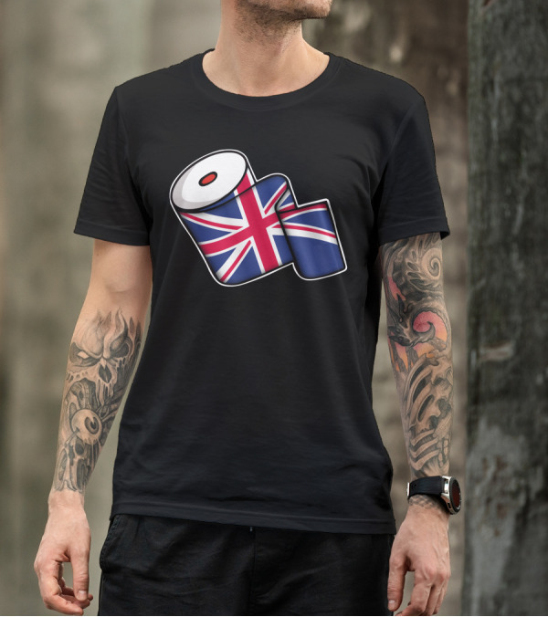Union Jack Toilet Paper Roll Britain T-Shirt