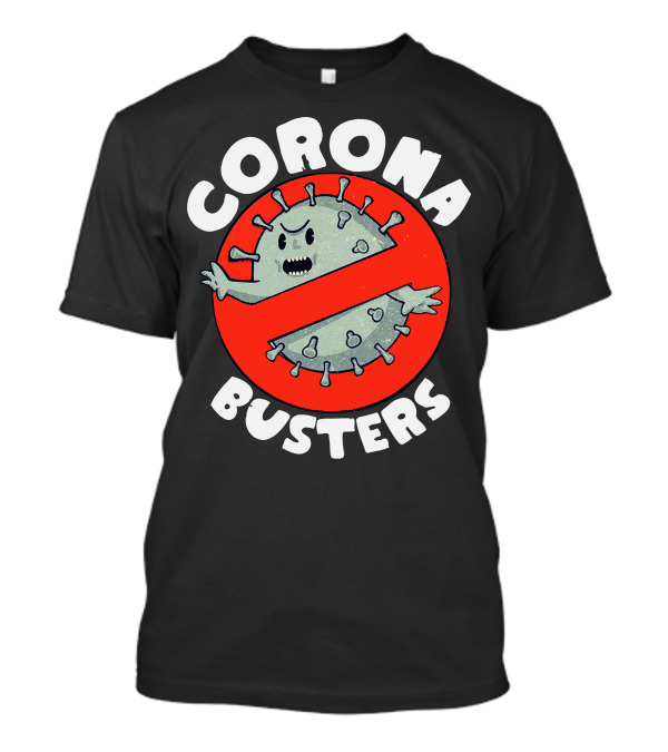 Corona Busters Virus Icon In Ghostbusters T-Shirt