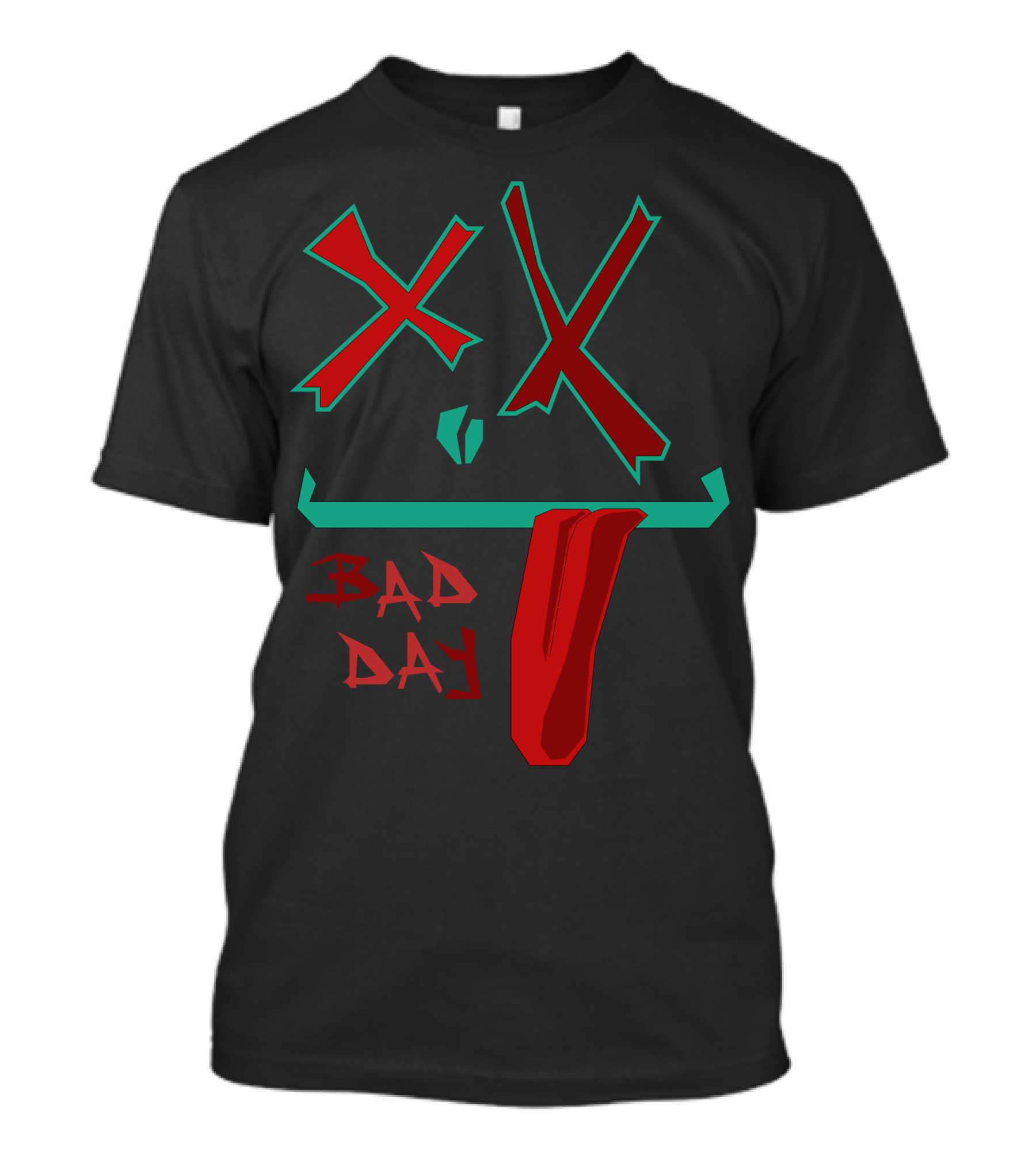 Bad Day Red XX Face With Tongue Out T-Shirt