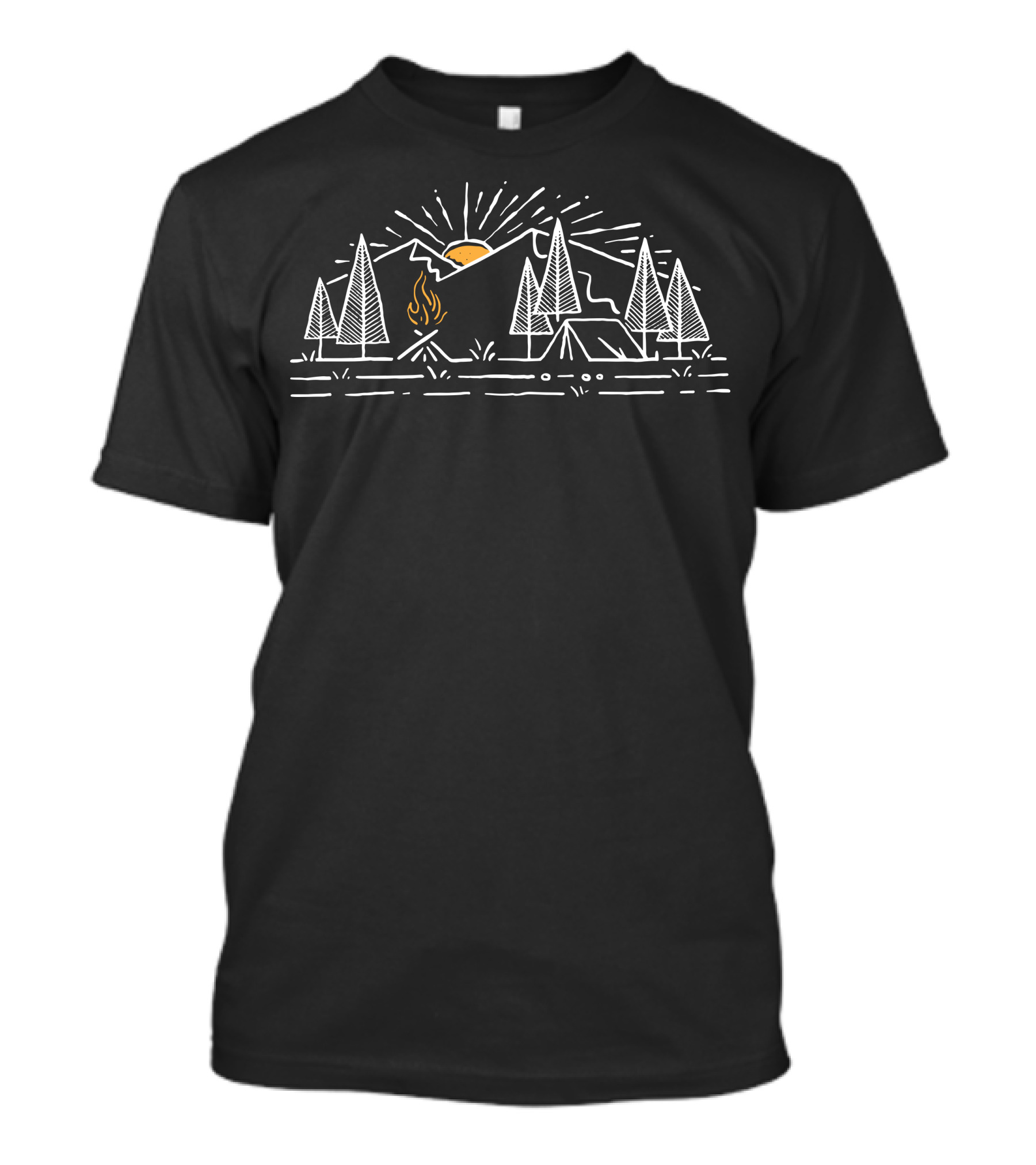 Campfire Sunrise In The Mountains T-Shirt