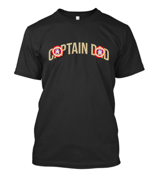 Captain Dad Shield Emblems T-Shirt