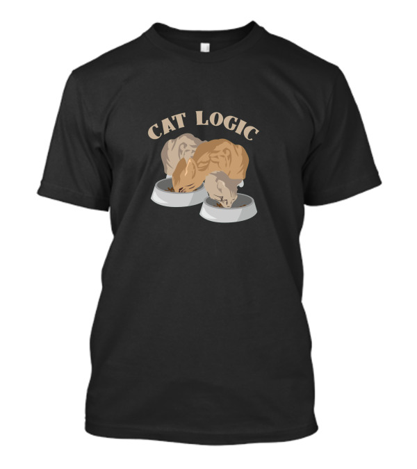CAT LOGIC CATS EATING TOGETHER T-Shirt