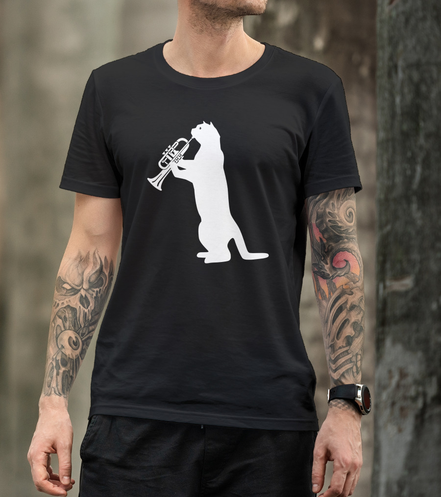 Catsplay Trumpet Kitten Pet Cat Music T-Shirt