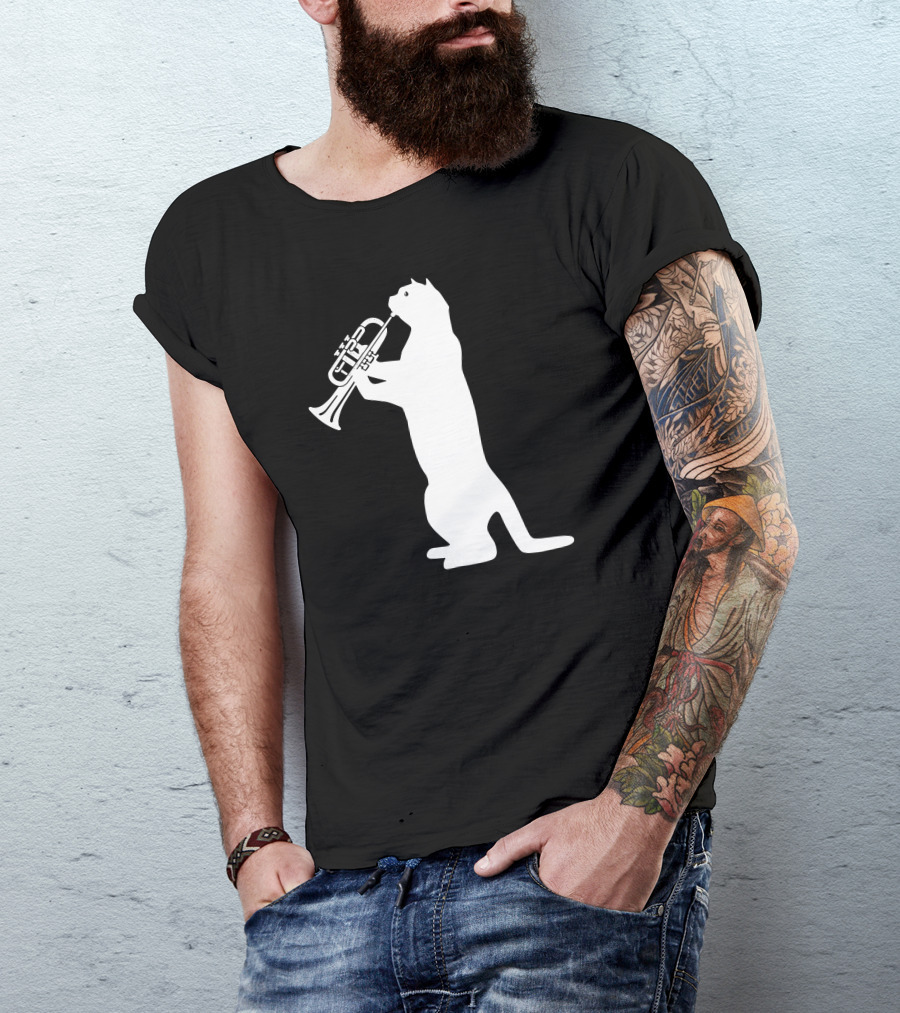 Catsplay Trumpet Kitten Pet Cat Music T-Shirt