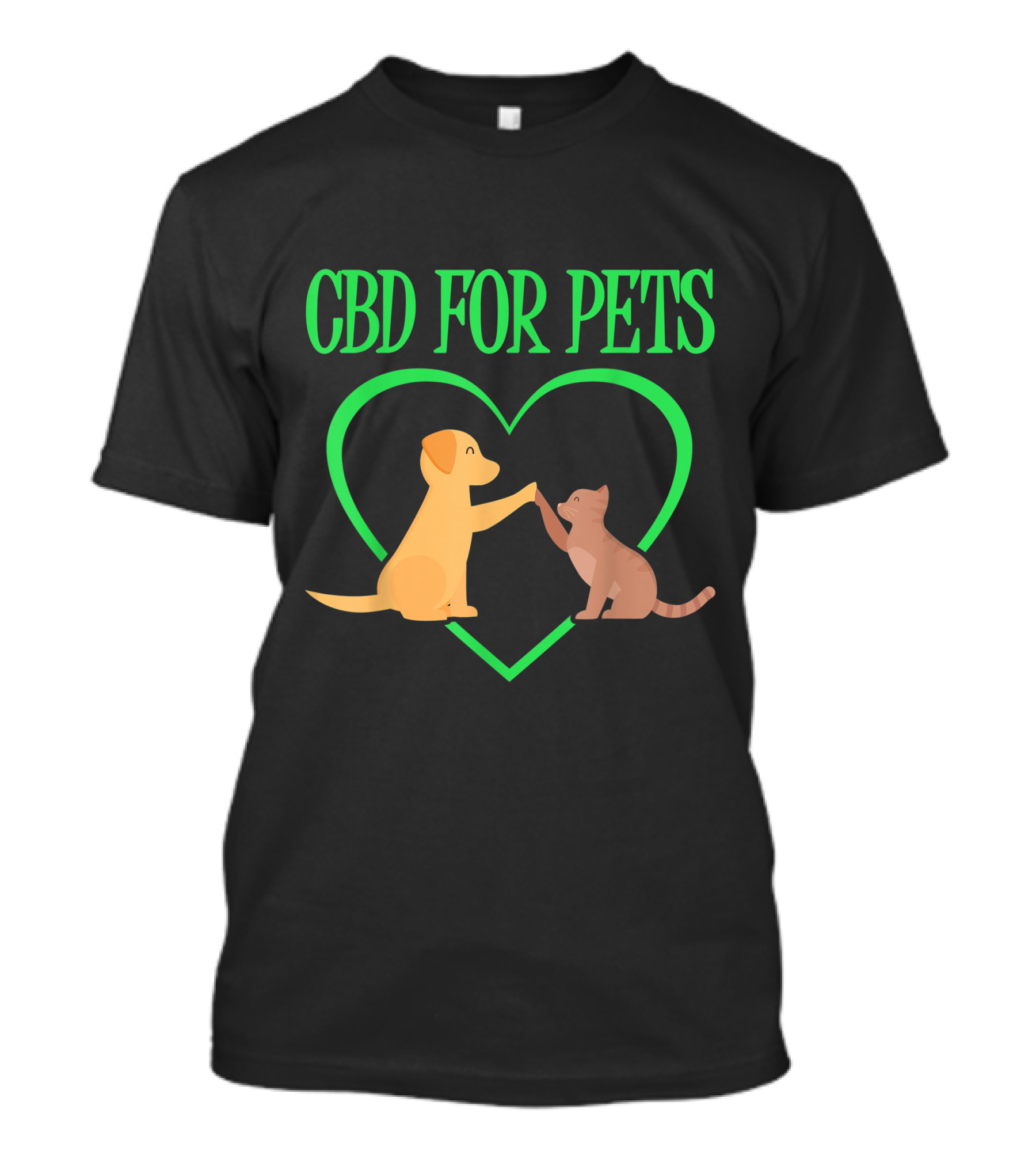 CBD For Pets Heart Dog Cat Love T-Shirt