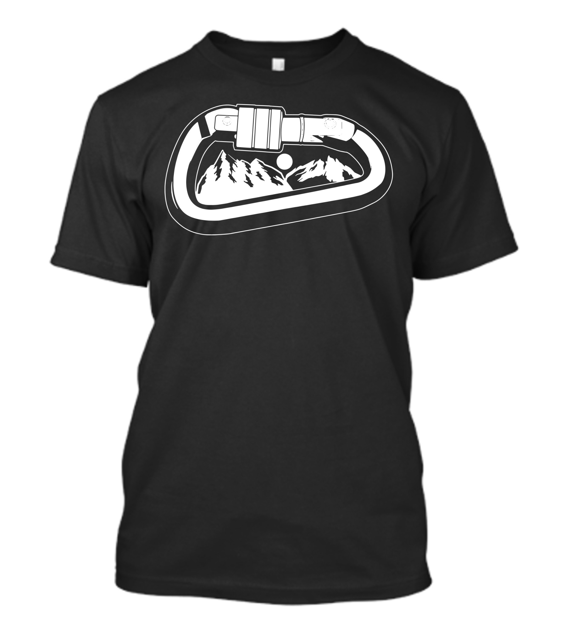 Climb Mountain Sunset In Carabiner T-Shirt