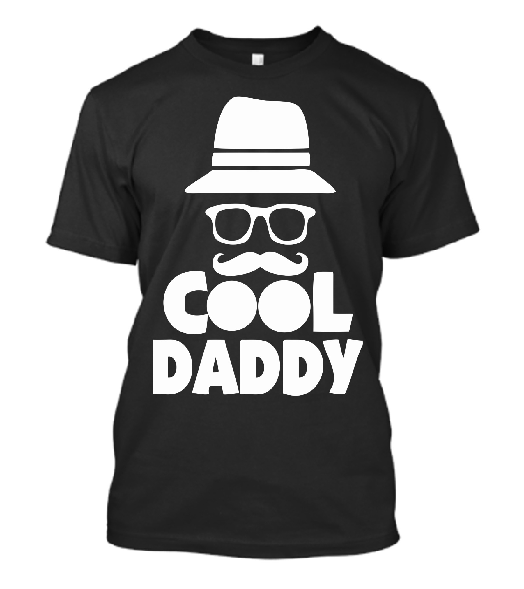 Cool Daddy Hat And Mustache Glasses T-Shirt