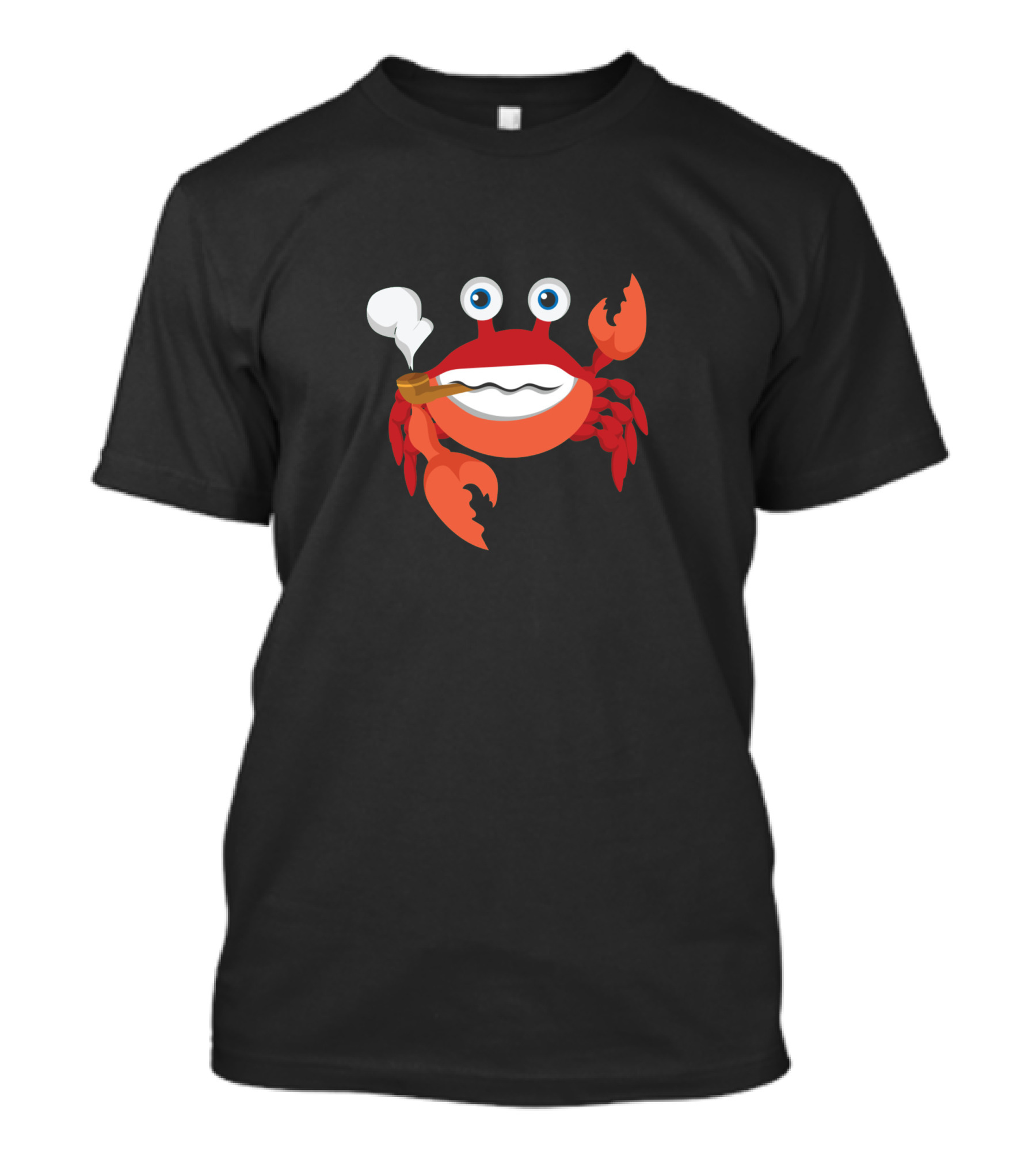 Crab Smoking Tobacco Pipe With Bubbles T-Shirt