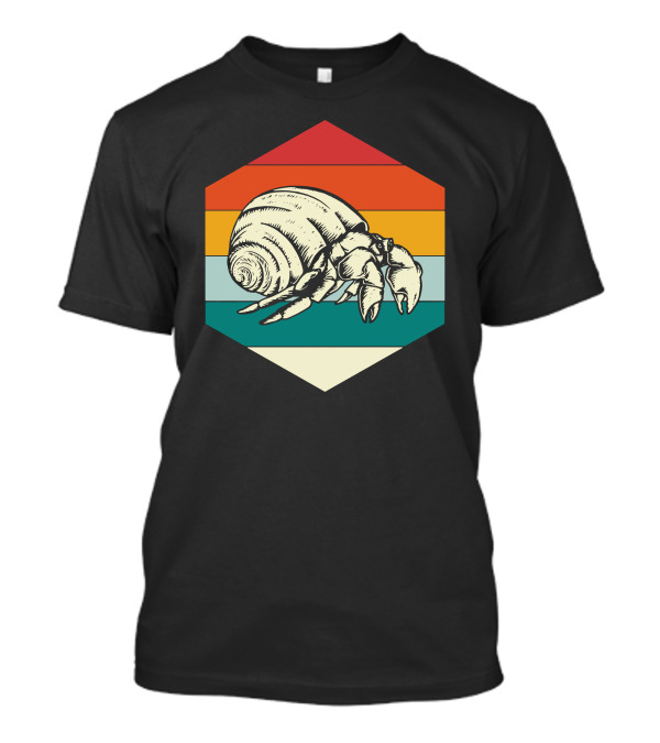 Crabs Sea Food Crab Retro Hermit Crab Vintage Stripes T-Shirt