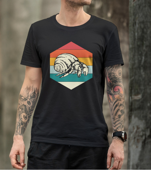 Crabs Sea Food Crab Retro Hermit Crab Vintage Stripes T-Shirt