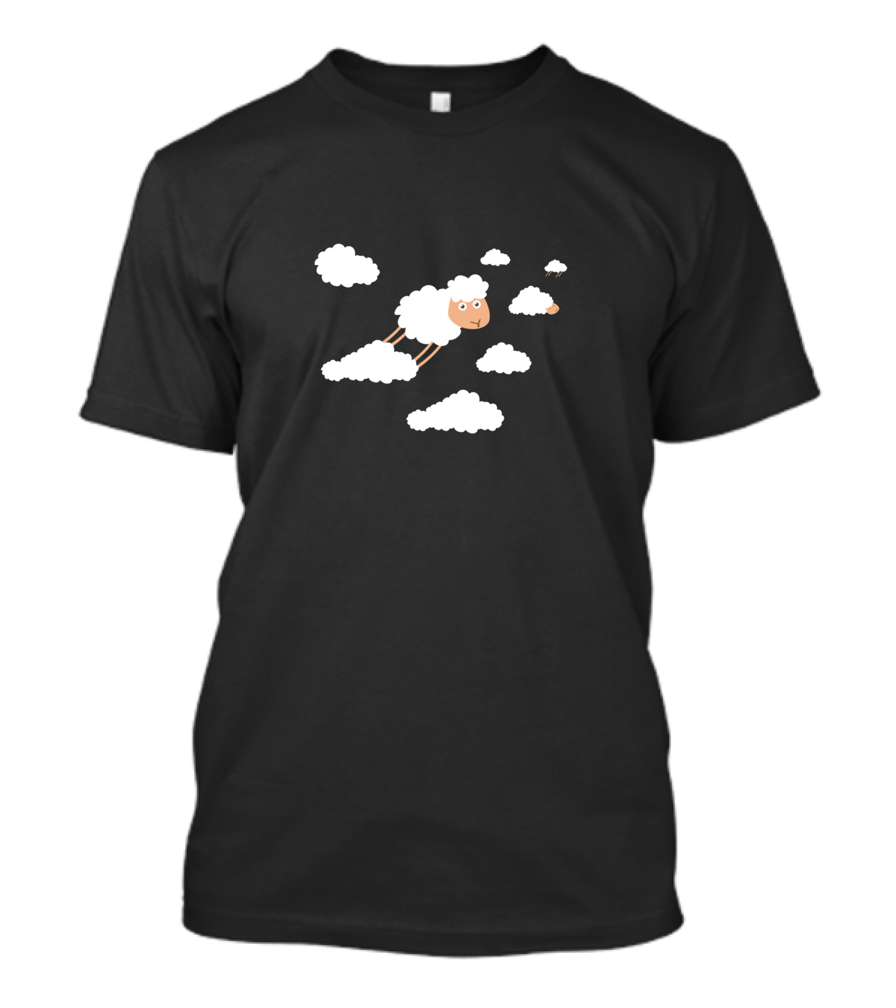 Cute Sheep Cloud Floating With Fluffy Clouds T-Shirt