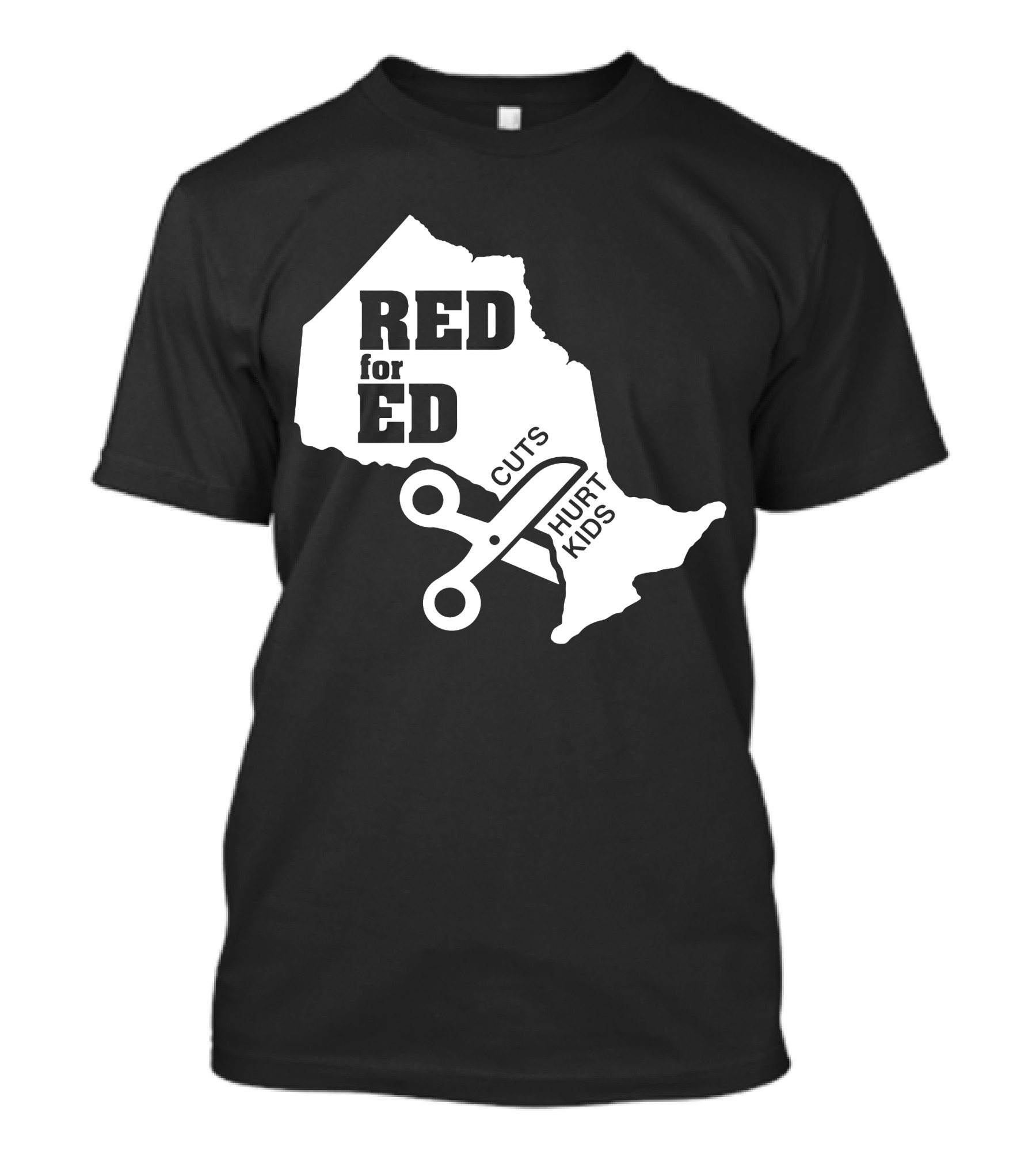 RED For ED Cuts Hurt Kids Ontario Education Protest T-Shirt