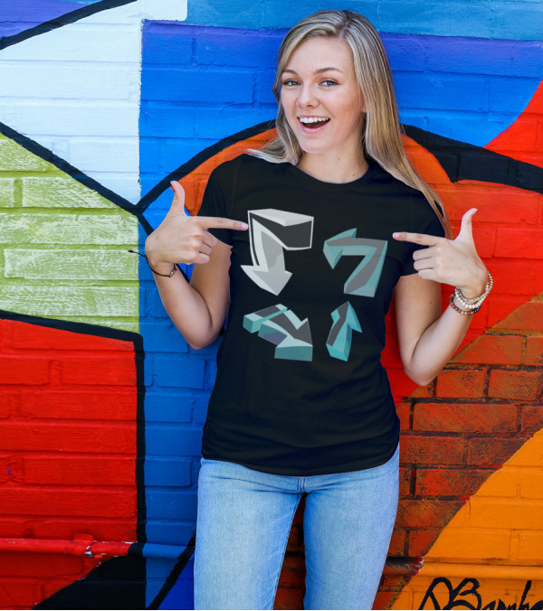 Direction Arrows Geometric Style 3D T-Shirt