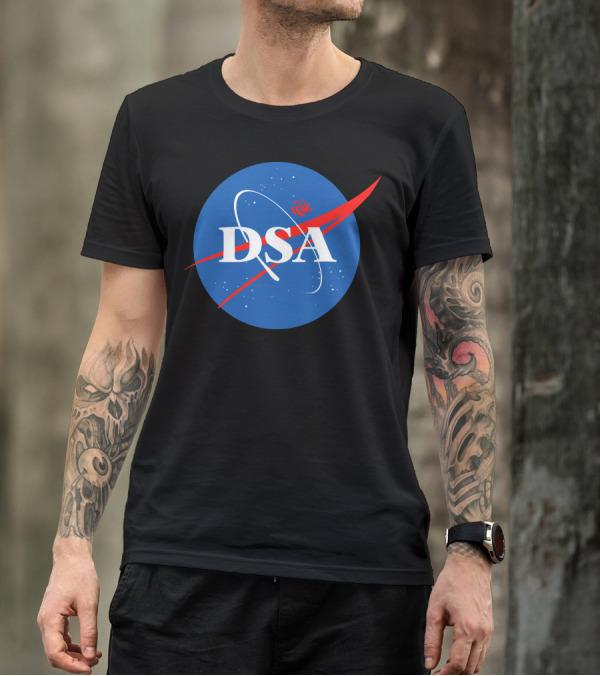 DSA Space Force Logo With Red Swirl T-Shirt
