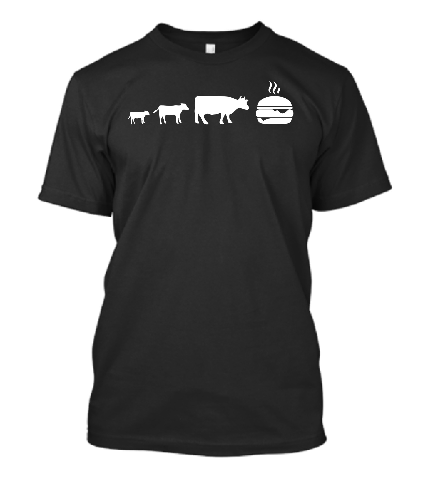 Evolution From Cow To Hamburger Icons T-Shirt