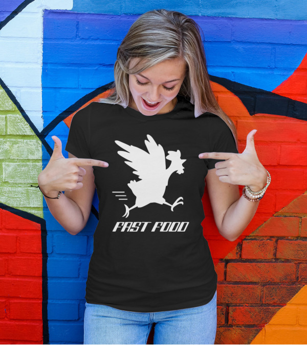Fast Food Running Chicken T-Shirt