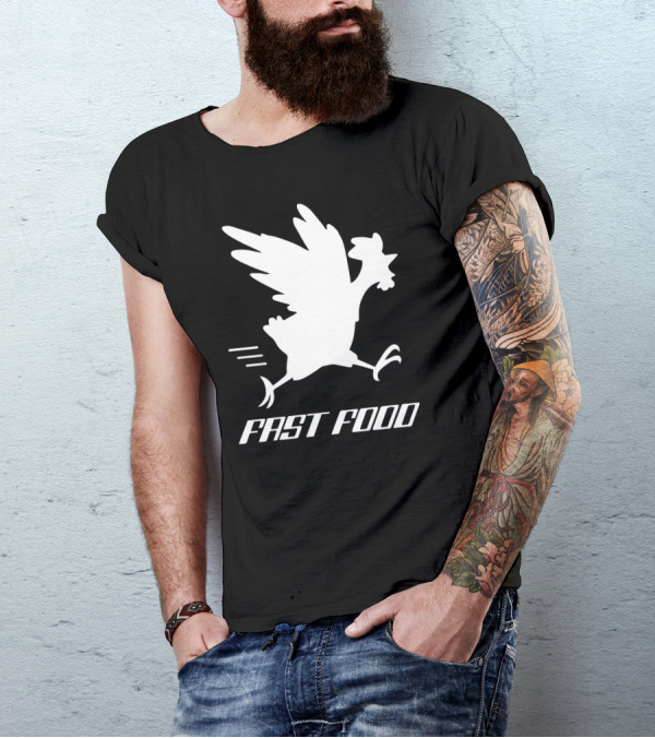 Fast Food Running Chicken T-Shirt