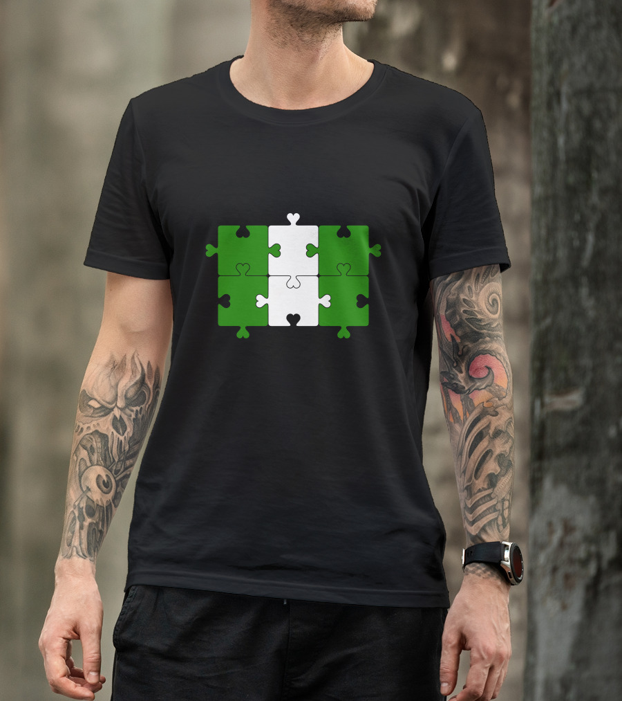 Flag Of Nigeria Puzzle T-Shirt