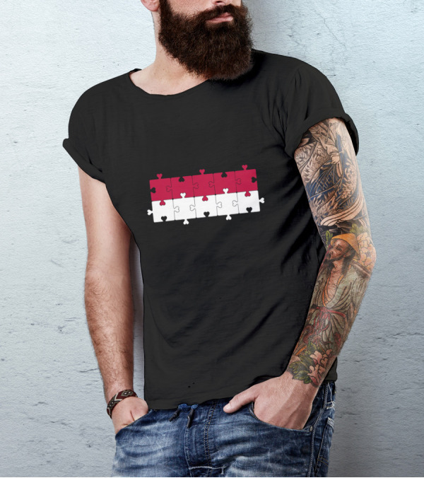 Flag Of Yemen Puzzle T-Shirt