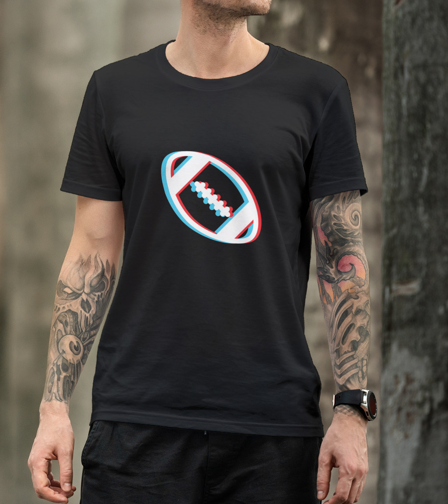 Football Sports 3D Effect Ball T-Shirt