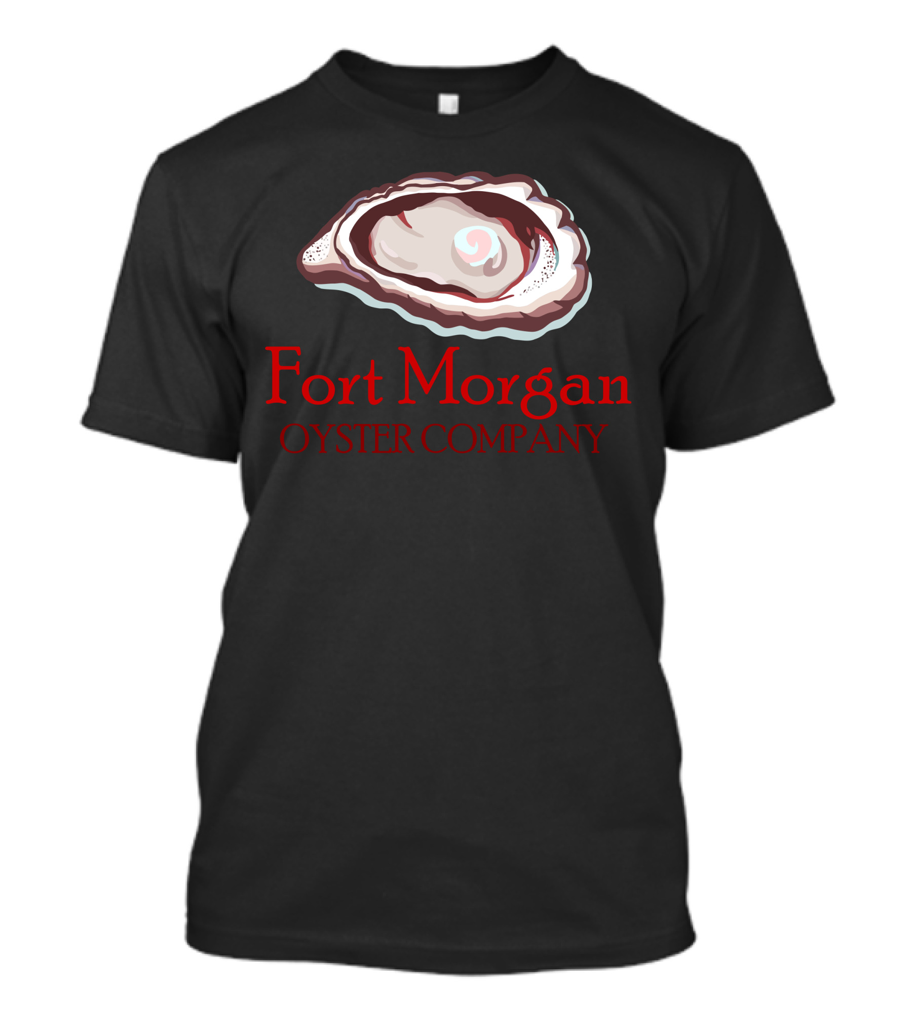 Fort Morgan Oyster Company Seafood Logo With Oyster T-Shirt