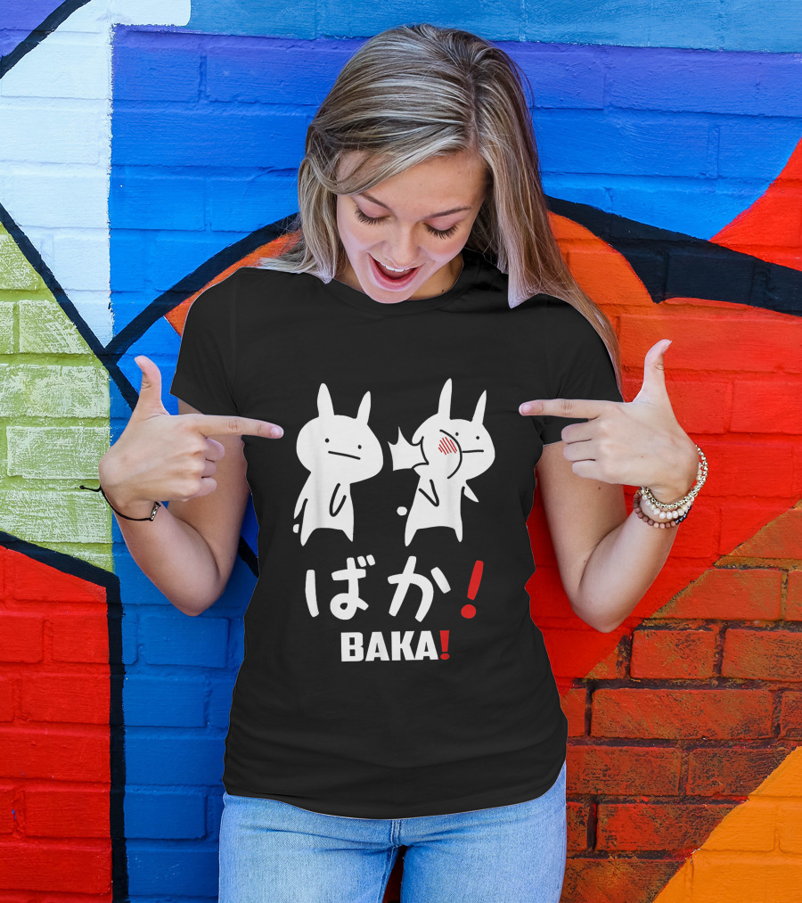 Baka Rabbit Slap Funny Anime Japanese ばか T-Shirt