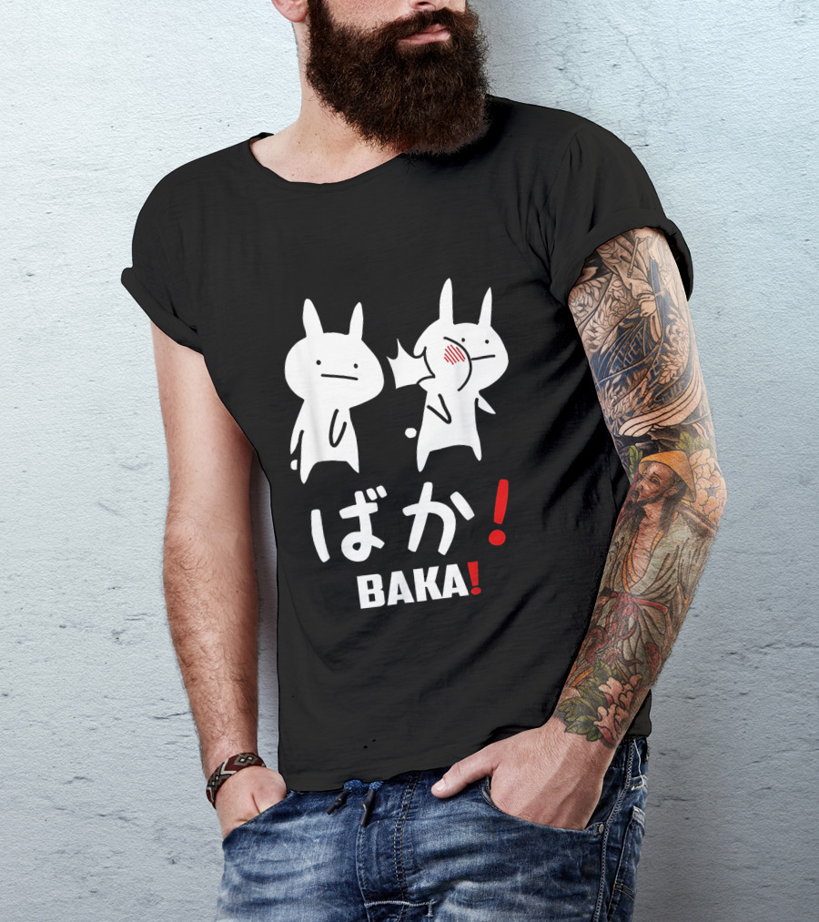 Baka Rabbit Slap Funny Anime Japanese ばか T-Shirt