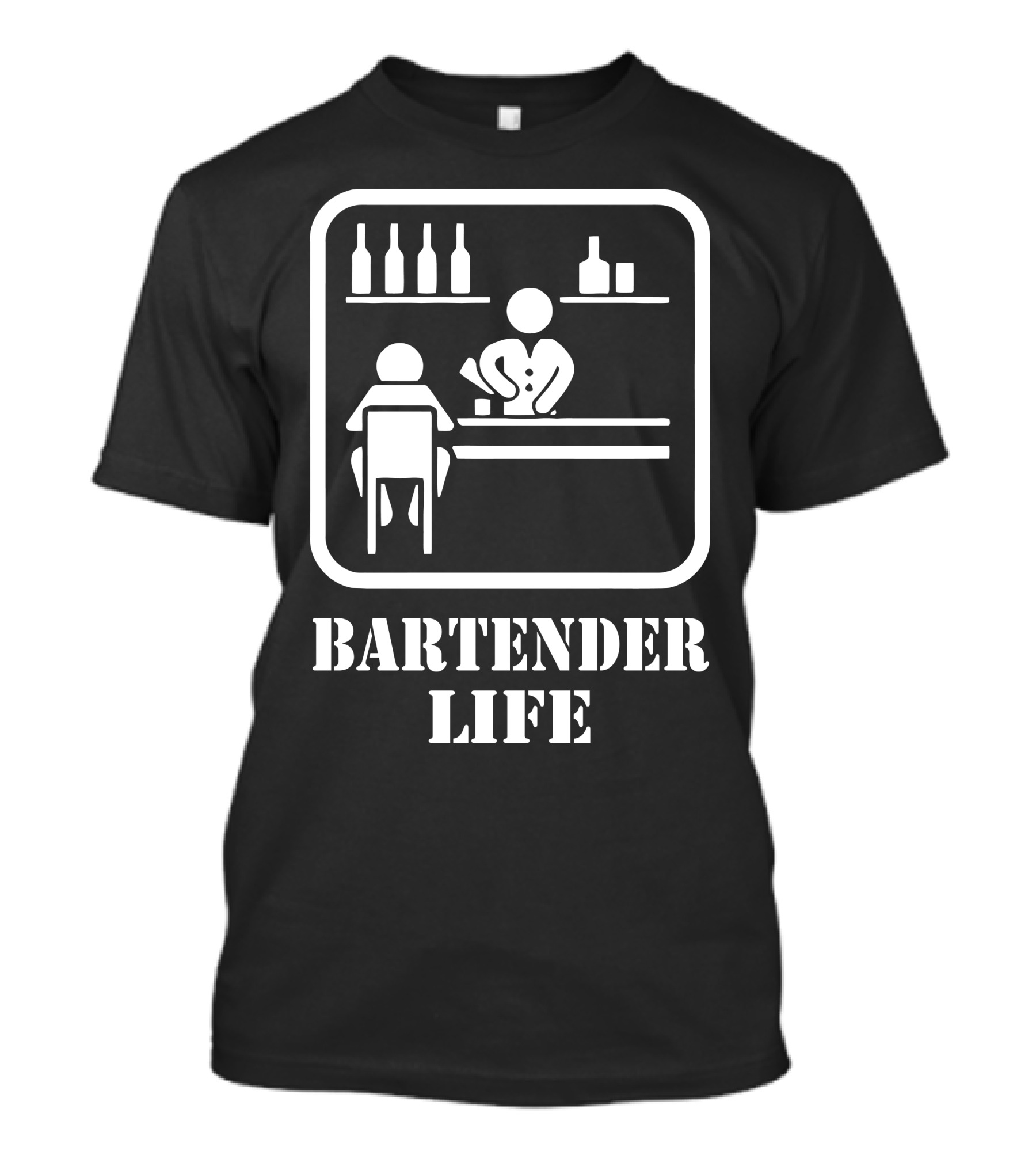 Bartender Life Iconic Bar Scene Humor T-Shirt