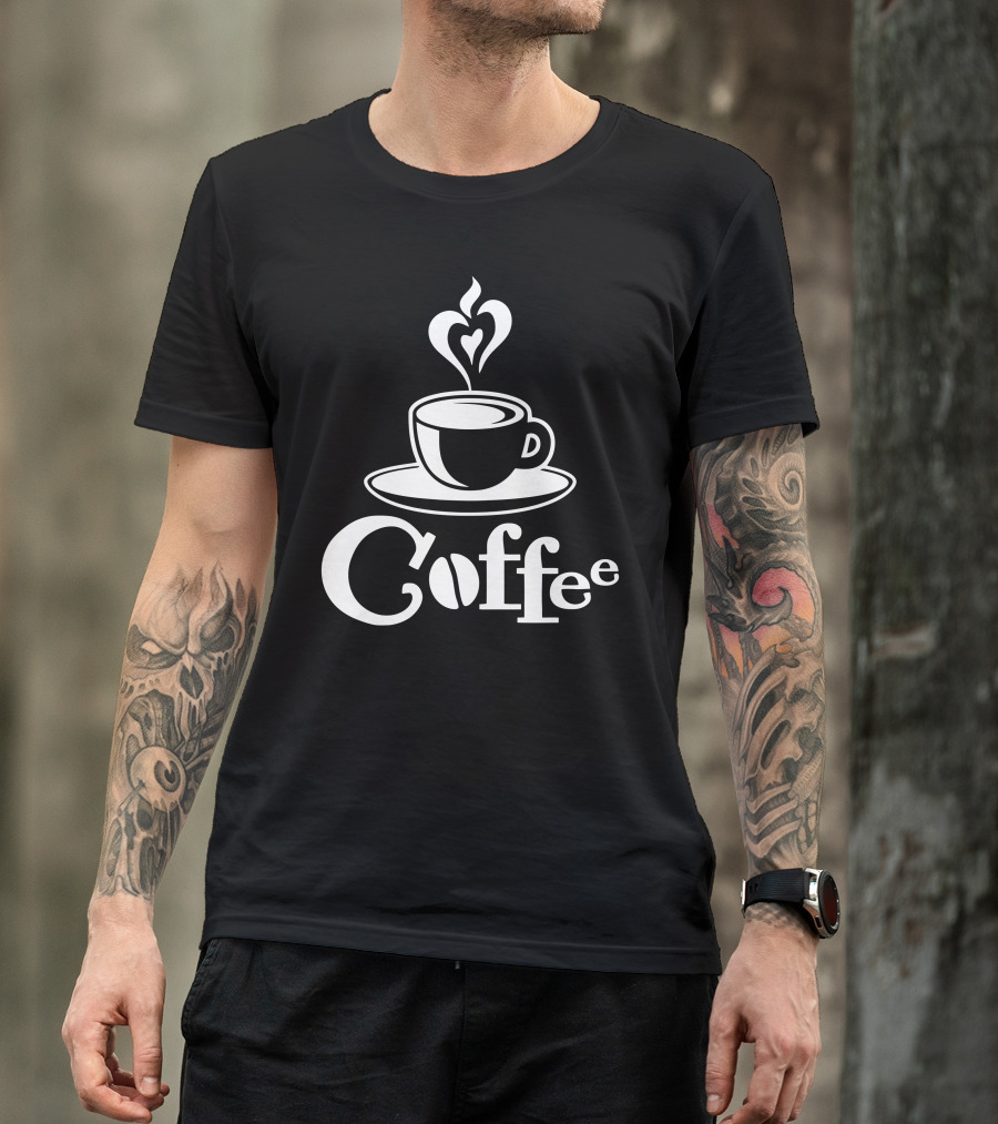 Coffee Cup Steam Heart T-Shirt