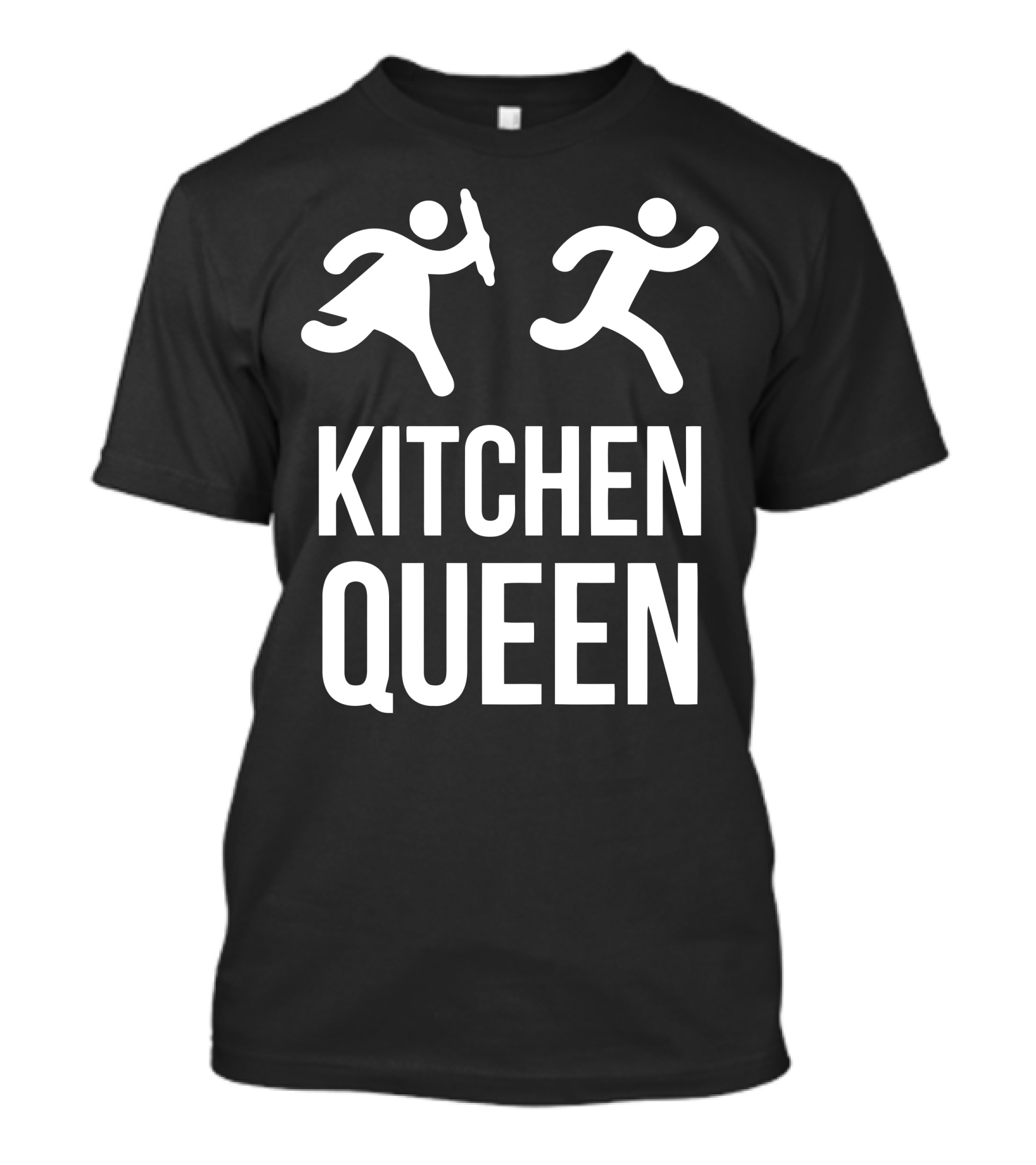 Kitchen Queen Pictogram Funny Iconic Baking Humorous Running Figures T-Shirt