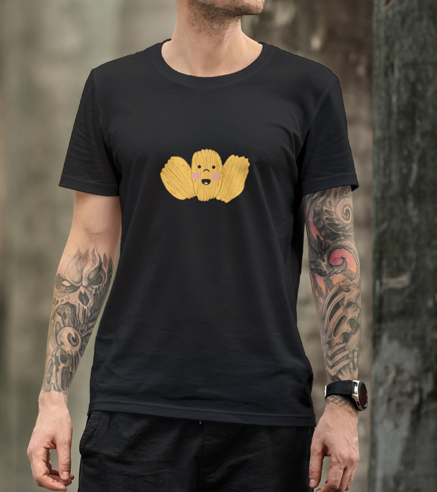 Funny Potato Chips Face Smiling Snack Emoji T-Shirt