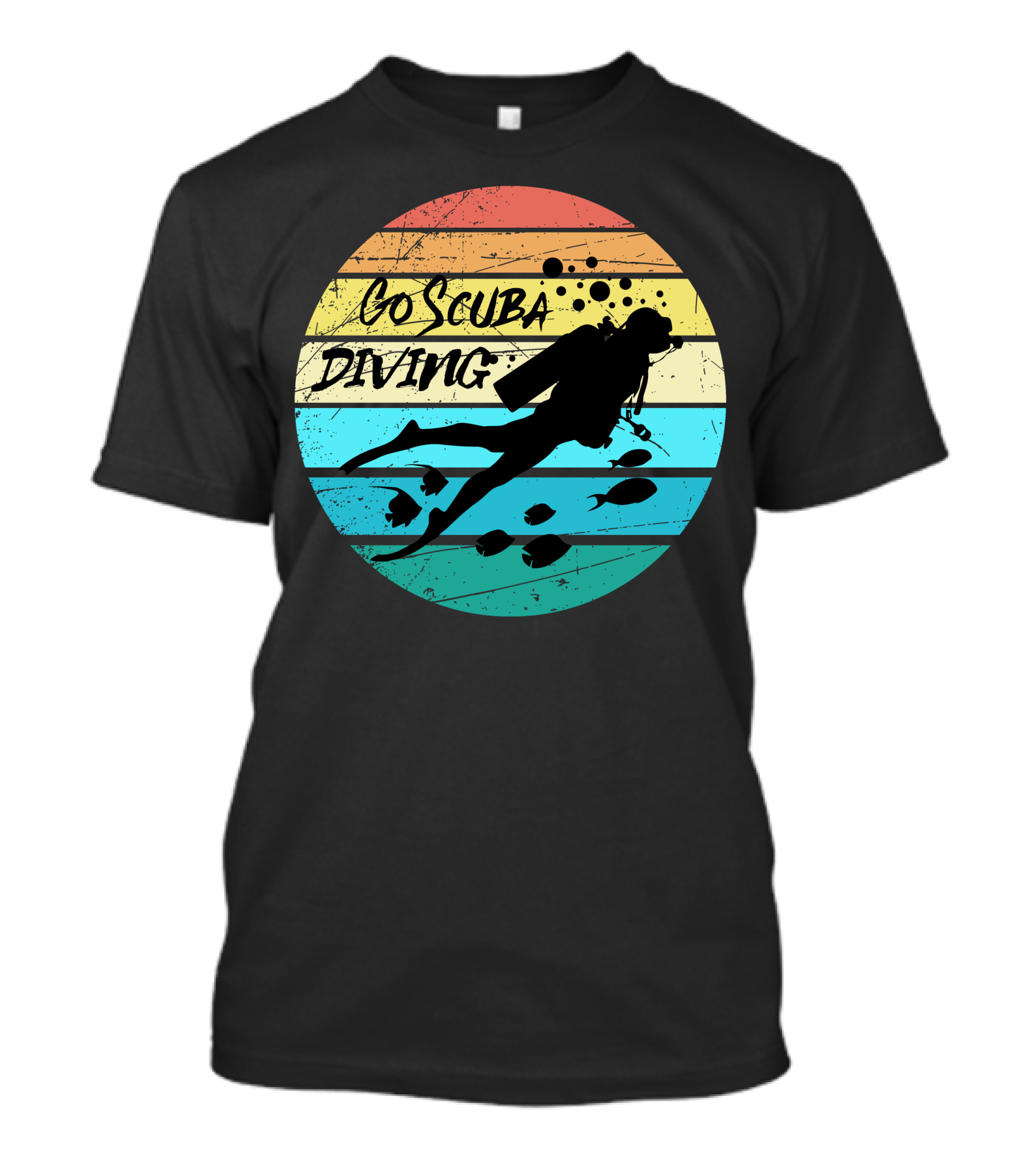 Go Scuba Diving Vintage Sunset Ocean Dive T-Shirt