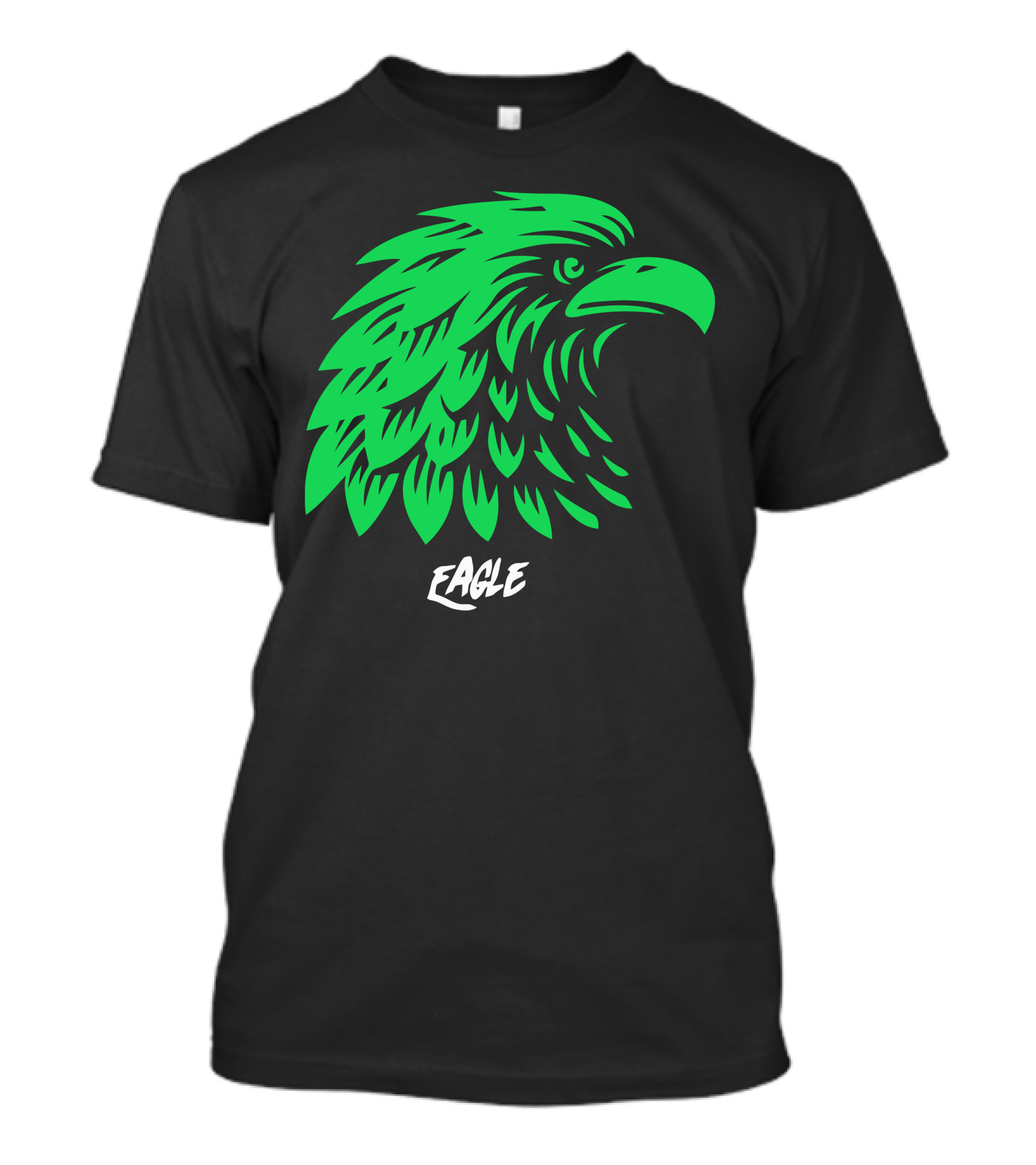 Green Eagle Head With Text Eagle T-Shirt