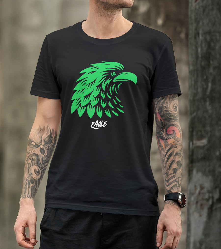Green Eagle Head With Text Eagle T-Shirt